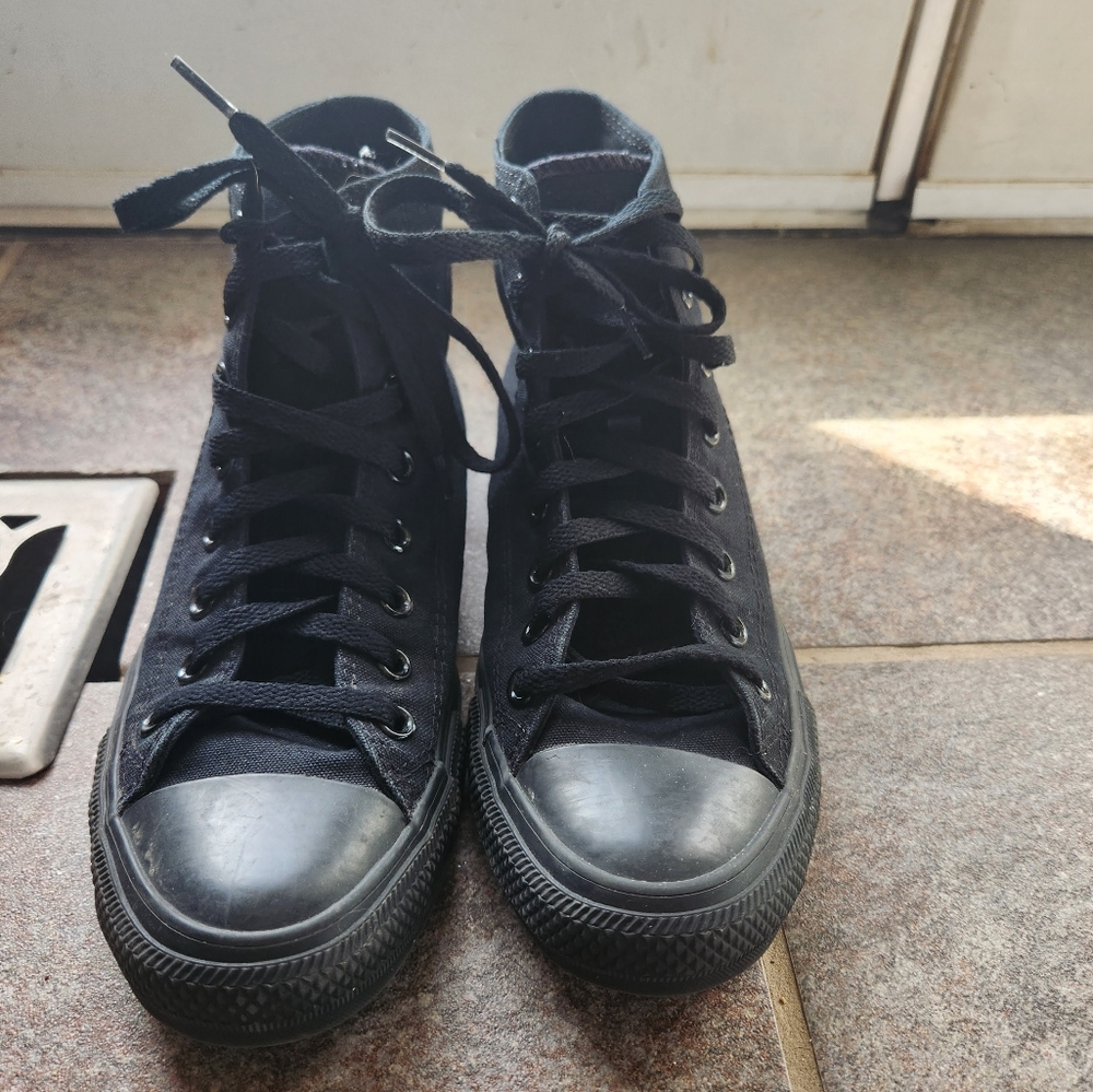 Black High-Top Sneakers